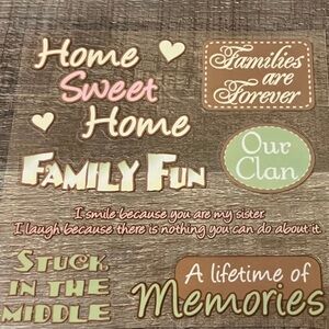 💞 New Family Fun Scrapbook Craft Stickers